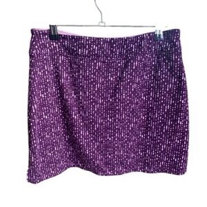 Tranquility Athletic Skort Purple Print Activewear Sport Skirt Shorts Size Small